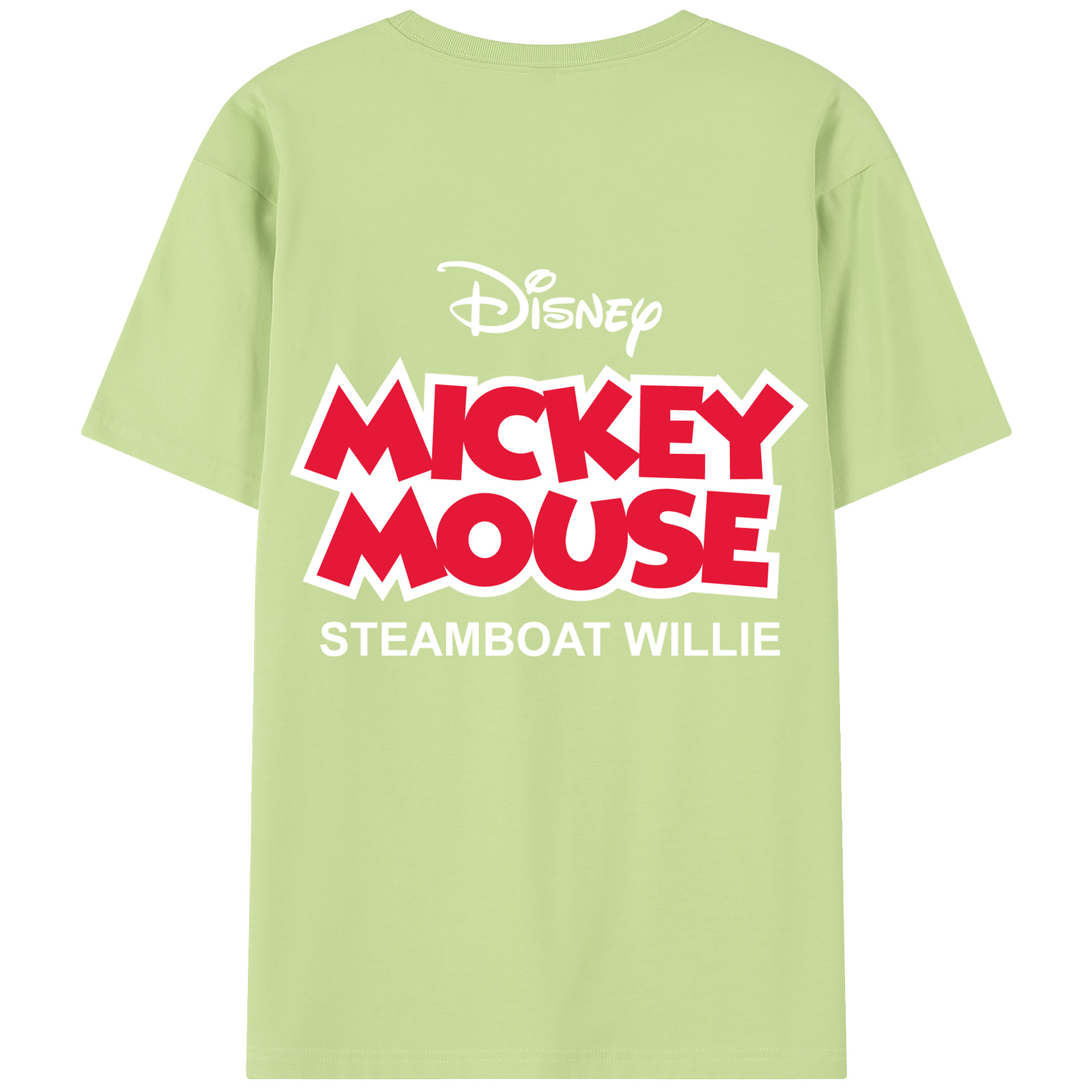 （画像用） ミッキーマウス Mickey Mouse 綿100％半袖Tシャツ（背面プリント）
